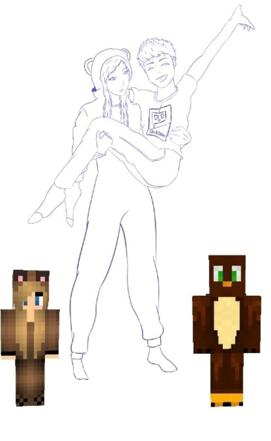 Anime Artwork Minecraft Drawings Contoh Soal 7 - draw your minecraft or roblox avatar in anime
