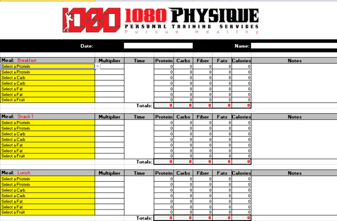 Week plan workout diet 4 and