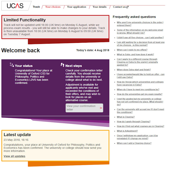 Edit your personal statement