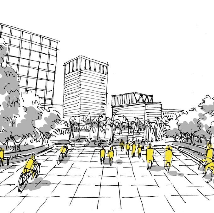 Draw architecture and urban design sketches by Oneopenmovement