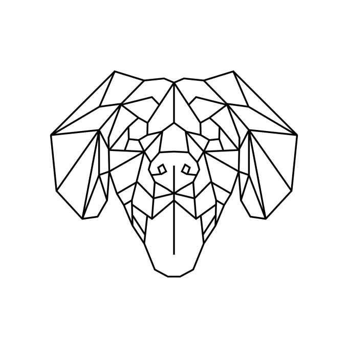 geometric animal sketch