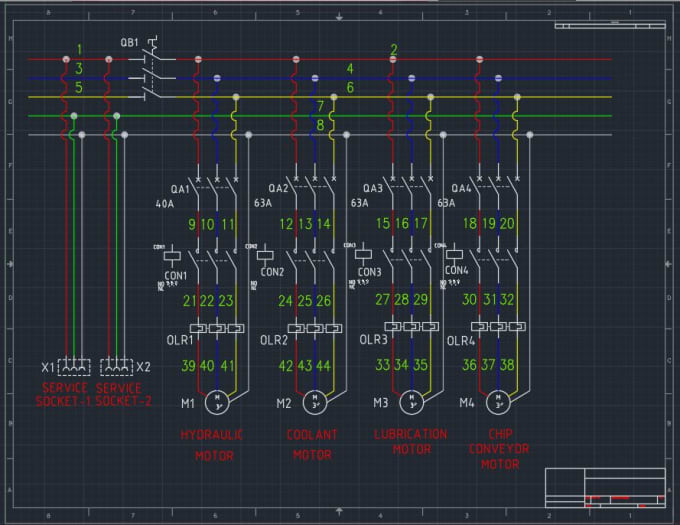 Design electrical circuit diagram and using autocad  