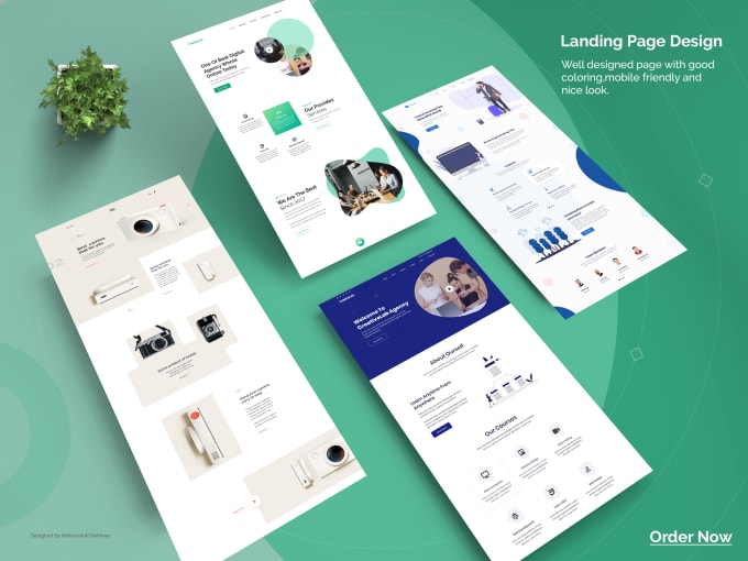 create website ui ux design and landing page design for you