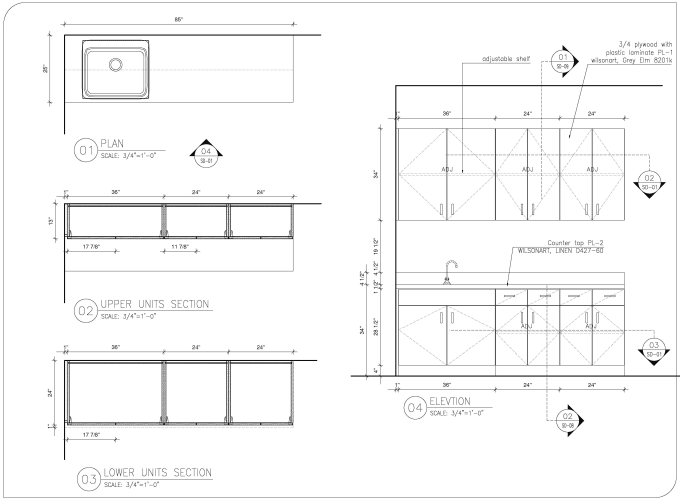 Drafting your kitchen plan by autocad by Millwork_draft