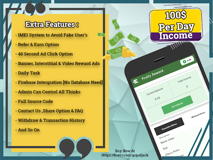 Professional Earning Android App For You By Gopaljack