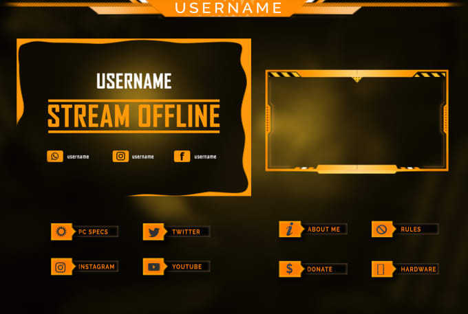 Design professional twitch overlay, panels and screens by Splendidgfx