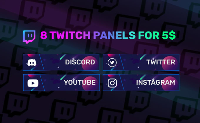 Design twitch profile panels by Avanticapitale