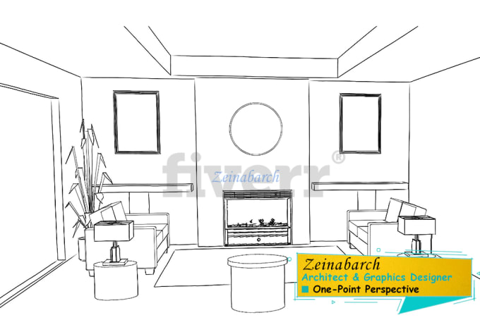 Draw 1 Point Perspective And 2 Point Perspective From Buildings And Things