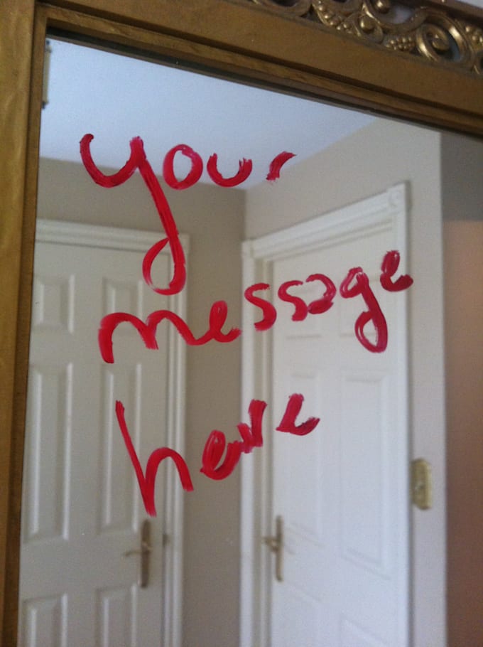 Write your message in lipstick on my mirror by Vegancheese