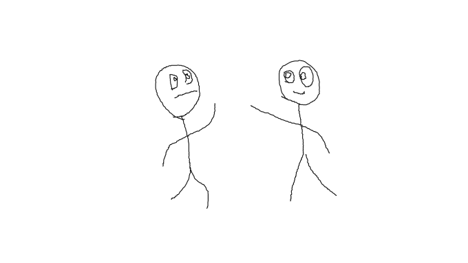 Draw a low quality stickman in ms paint by Rambol