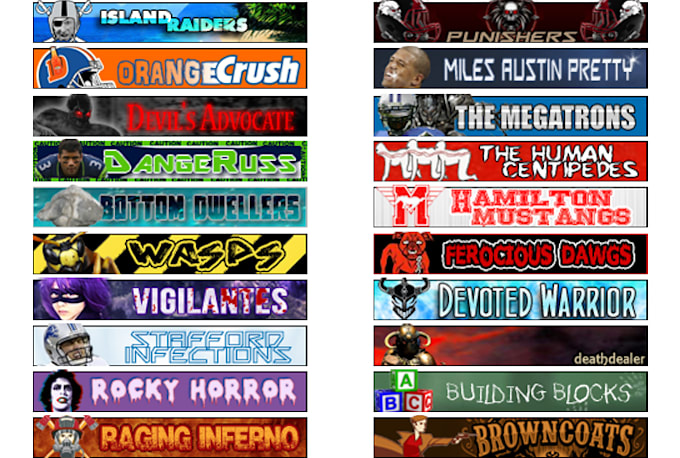 Create a custom football team logo or banner by ...