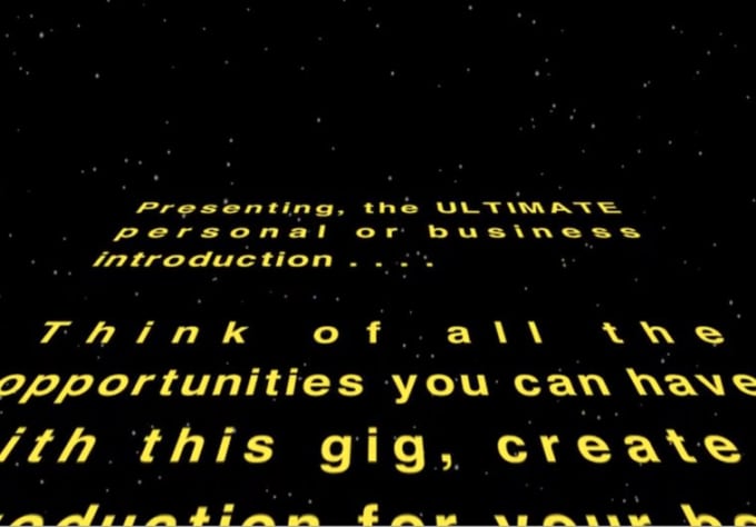 Create The Star Wars Intro Video With Your Text In Hd By Island2011
