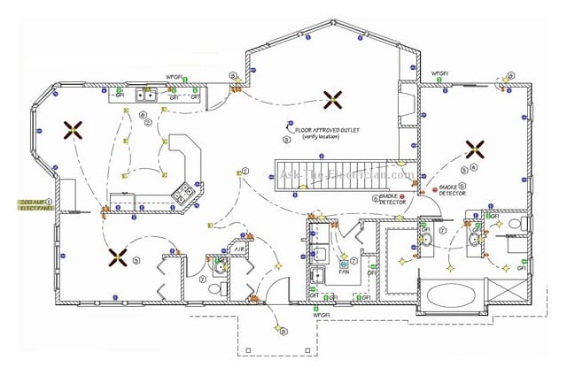 Do electrical house wiring in autocad by Aurojit_mandal