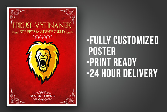 Design Custom Game Of Thrones Poster Heraldry By Kalanasw