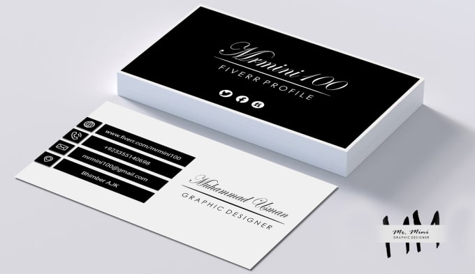 Design Magnificent Business Cards In 24 Hours By Mrmini100