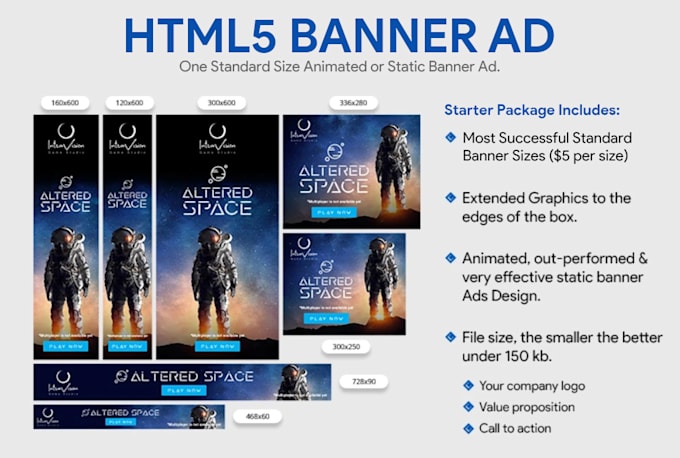 Design A Html5 Banner Ad For Google Adwords Or Adroll By Ubaidchohan