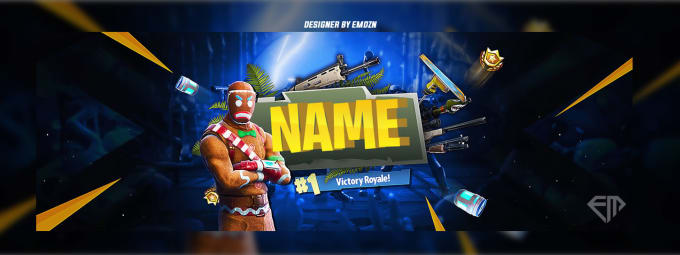 i will design a fortnite proffesional header twitter - photo de profil fortnite youtube