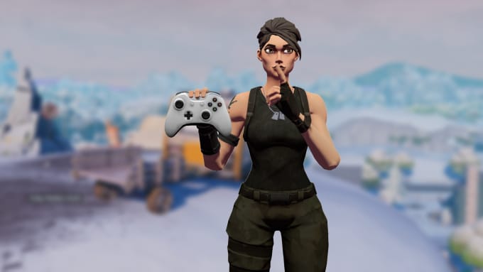 make a youtube thumbnail or 3d fortnite thumbnail by justyv - fortnite holding ps4 controller thumbnail