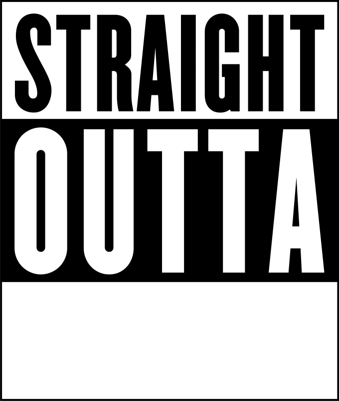 Create a customized straight outta compton vector image by Serebralmedia