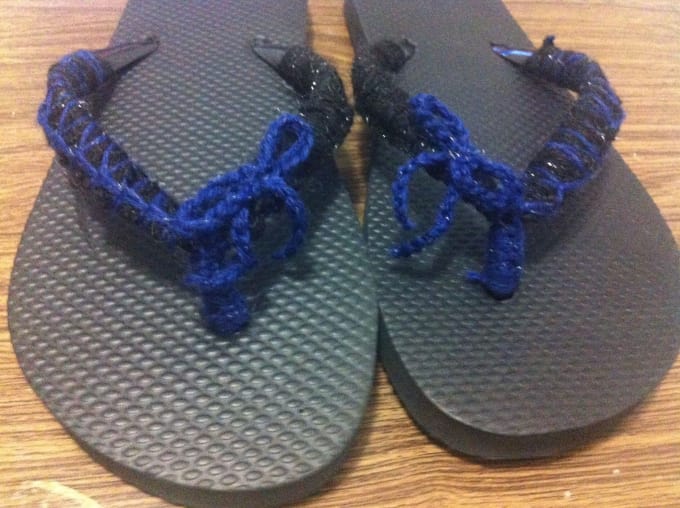 Crochet flip flop sandals by Drewniak