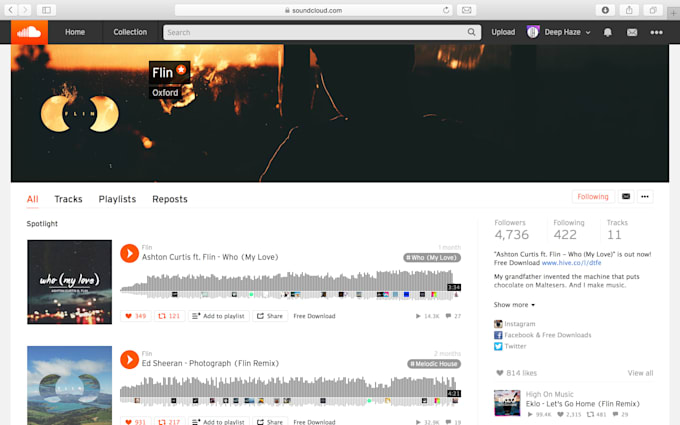 Create A Perfect Soundcloud Banner And Profile Picture By Ohnonetwork