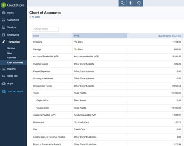 Setting Up Chart Of Accounts In Quickbooks