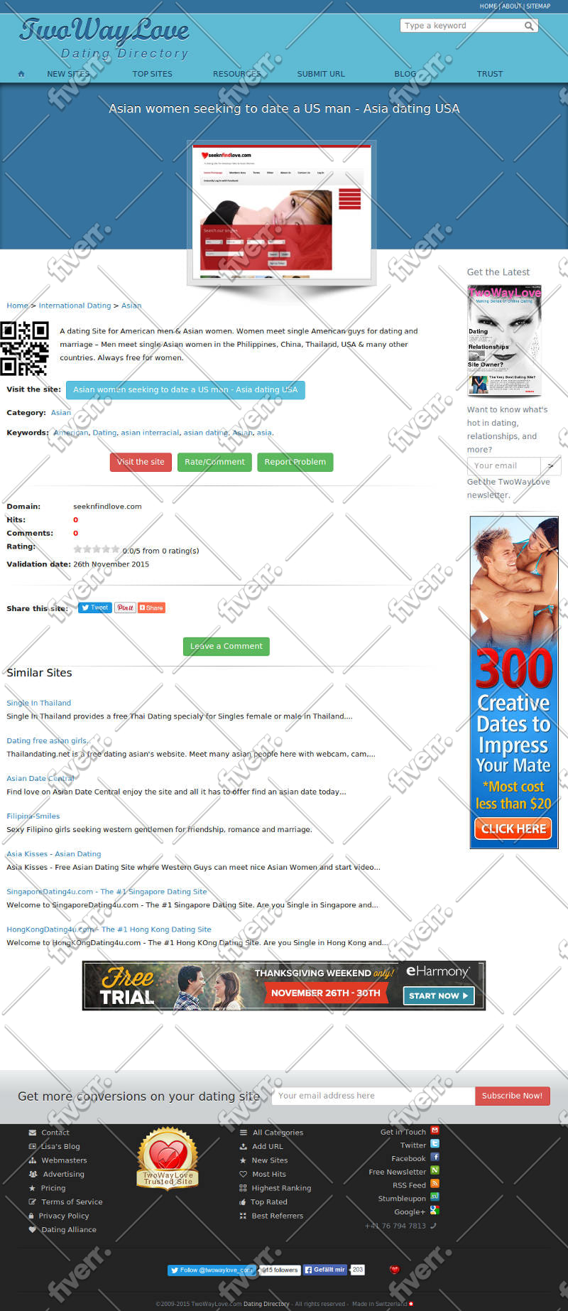 Dating site directory
