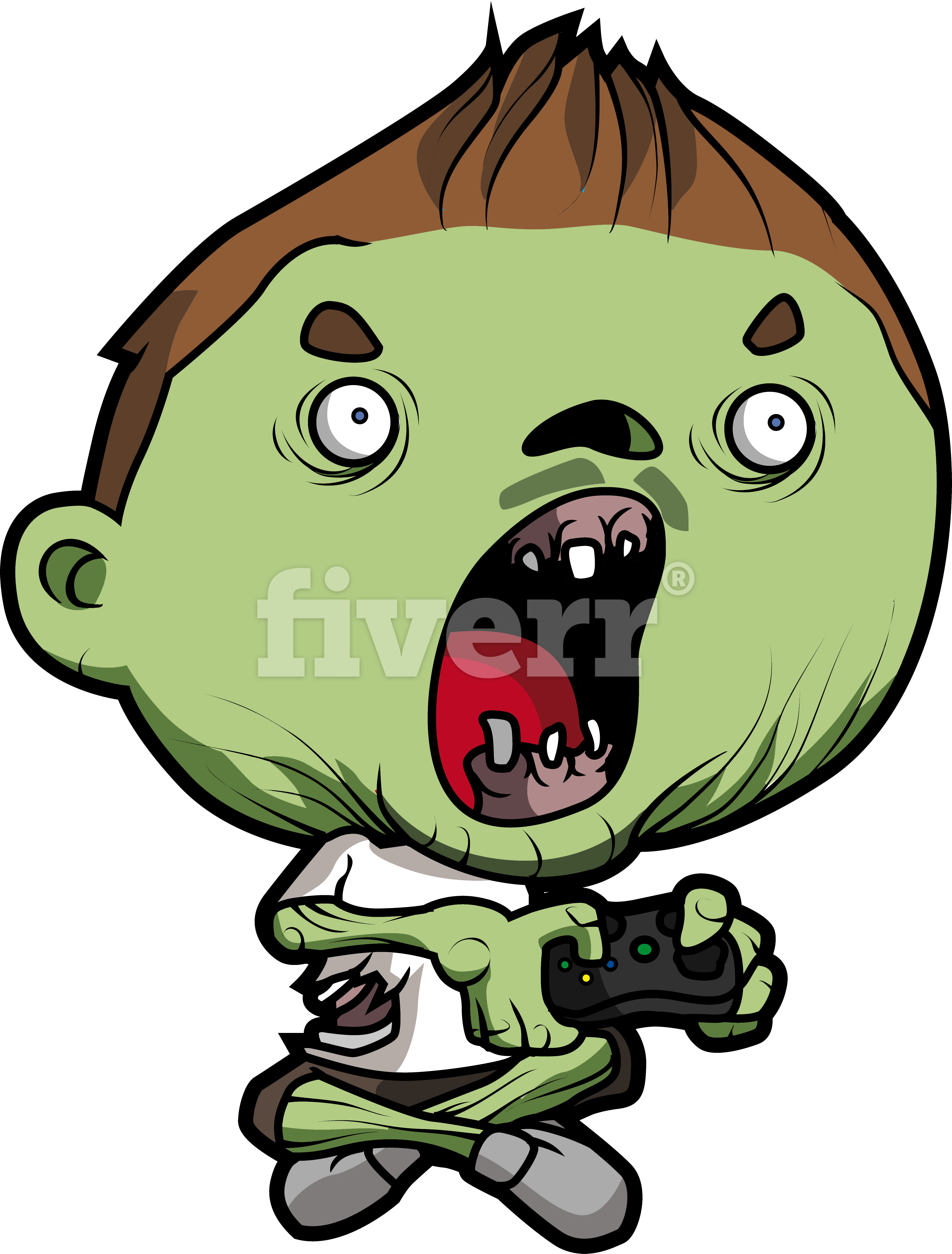 Create an amazing zombie cartoon illustration by Marvelheads