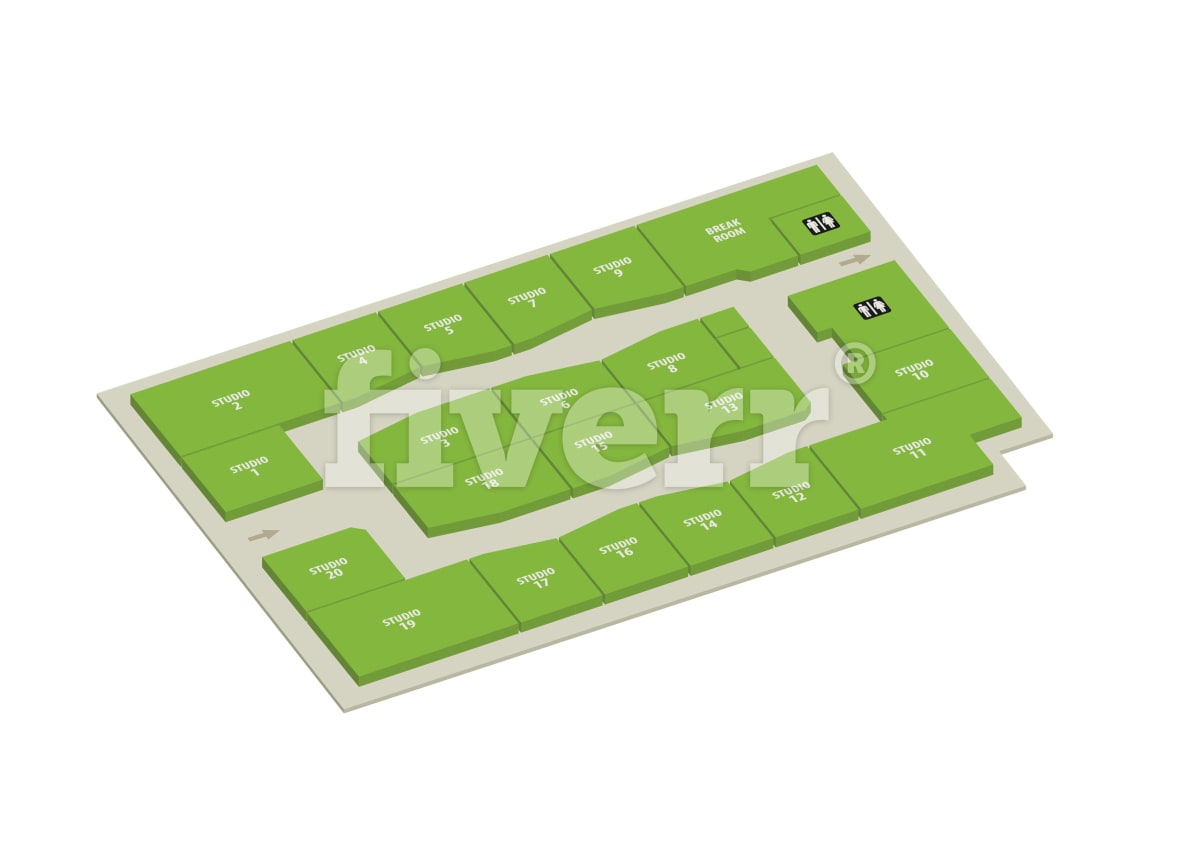 Create 3d floor plan interior render by Creativesyntax