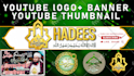 design a youtube banner, thumbnails, and logo for your channel