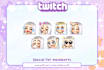 draw cute custom chibi emotes or sub badges for twitch, discord, vtuber