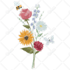 draw flowers digital illustrations in watercolour style