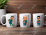 design modern caricatures, cartoons, illustrations coffee mug cup bulk designs