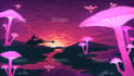 create fantasy and scifi inspired pixel art landscapes