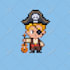 draw you or character you want in cute pixel art