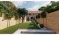 do backyard landscape design, garden, pool, patio, fireplace