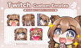 create custom anime twitch emotes or sub badges or sticker