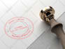 design a minimalist rubber stamp logo or seal, custom minimalist design
