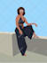 create flat fashion or portrait illustration