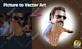 do picture to manual vector art, image to vector art tracing