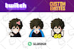 custom emotes, emoji, and sticker for twitch, discord, vtuber, etc