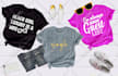 create bulk girls trendy typography tshirt design
