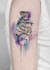 create a watercolor tattoo design