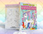 do coloring book cover and pages, activity book for kids, cover, children