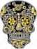 sugar skull, tshirt design or skull tattoo by illustration