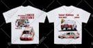 design car streetwear, t shirt high large grunge cars art