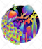 create colorful psychedelic and trippy style illustration