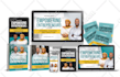 design digital product mockup, ecover bundle, online course mockup