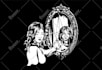 draw custom black and white vector art, silhouette, line art, stencil design