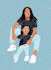 create flat fashion or portrait illustration